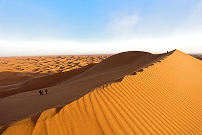 Dunes du désert du Sahara à Chégaga au Maroc