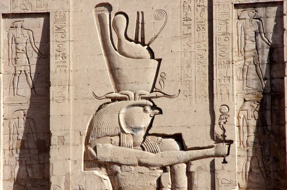 Détail d'un temple en Egypte