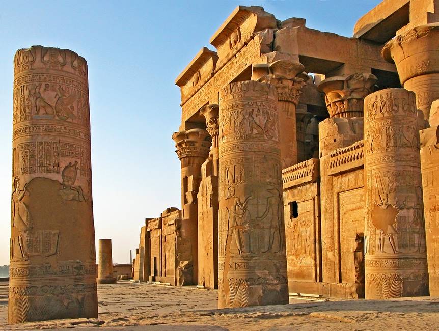 Vestiges du temple de Kom-Ombo en Egypte