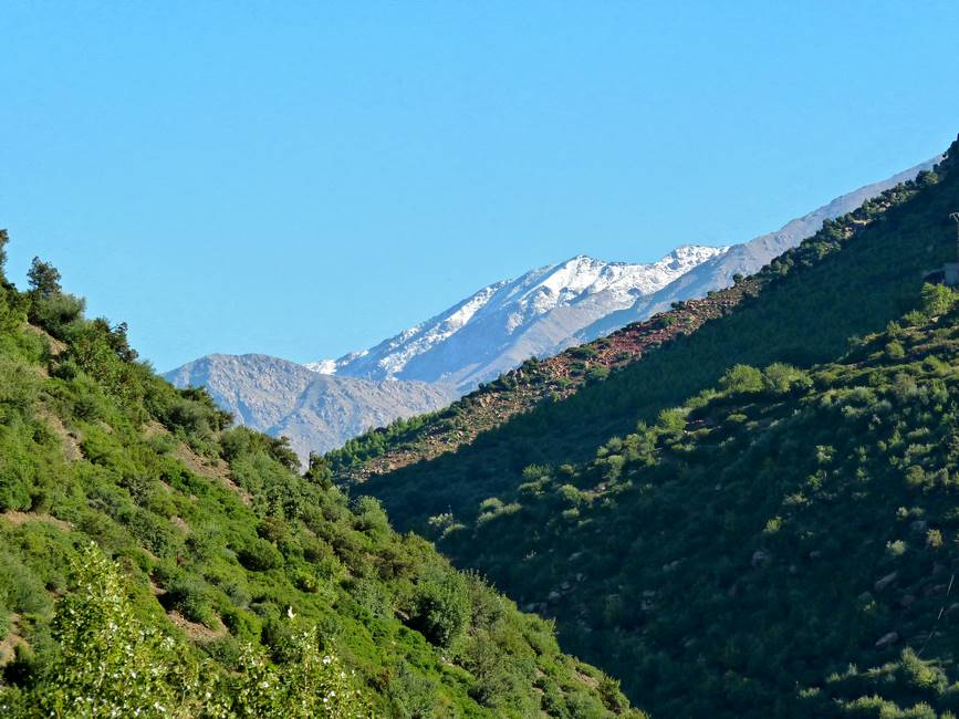 Paysage de la vallée de l'Ourika dans le haut-Atlas au Maroc