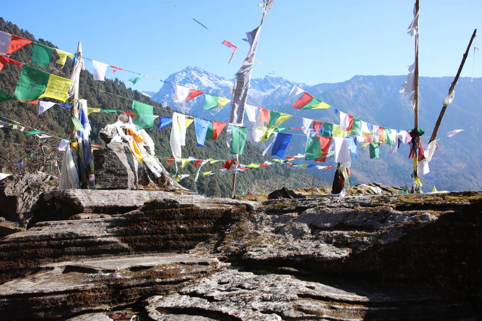 Site du siège de Gourou Rinpoché dans le Langtang, Népal