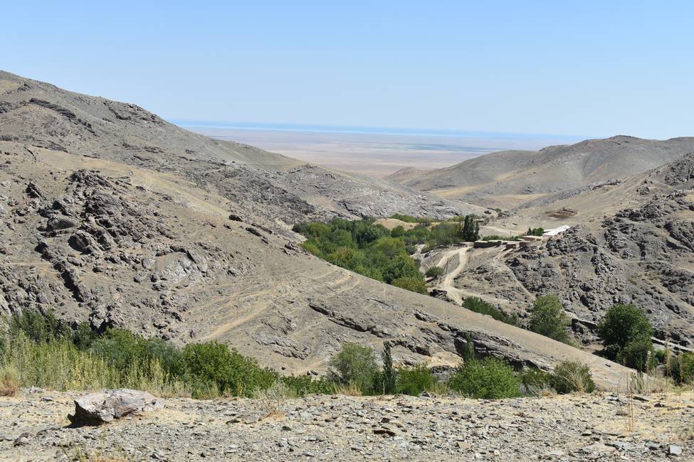 Paysages des montagnes d'Asraf en Ouzbékistan